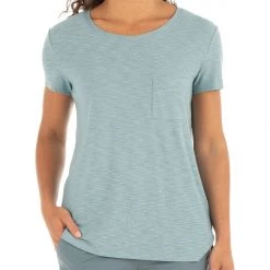 Free Fly Womens Bamboo Slub Channel Pocket Tee