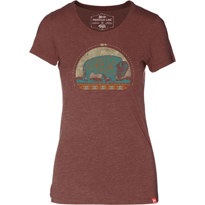Meridian Line Petra Bison 50-50 T-Shirt Womens 1 Meridian Line Petra Bison 50-50 T-Shirt Womens