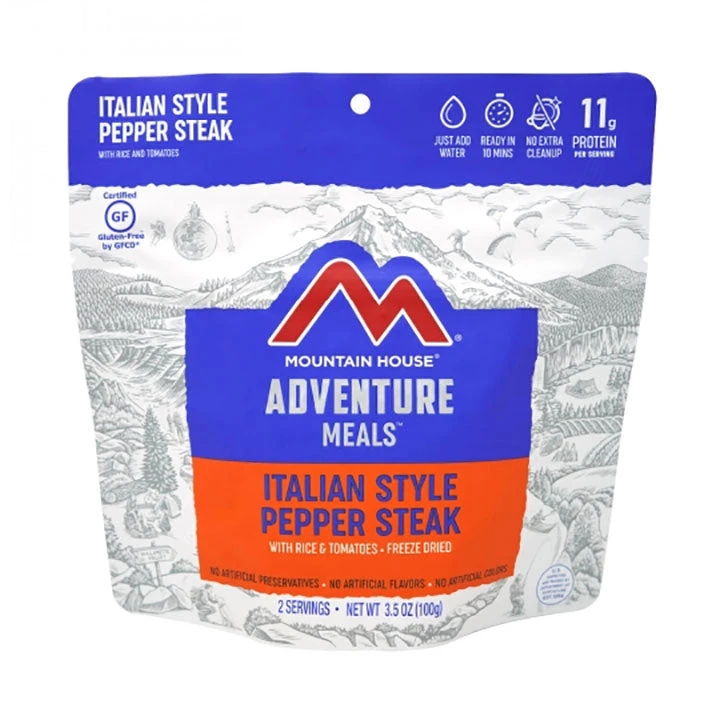 Mountain House Italian Style Pepper Steak With Rice And Tomatoes Gluten Free Gear 1 Mountain House Italian Style Pepper Steak With Rice And Tomatoes Gluten Free Gear