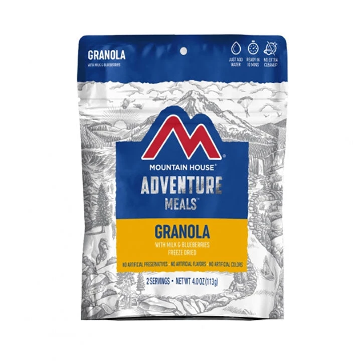Mountain House Granola With Milk And Blueberries 1 Mountain House Granola With Milk And Blueberries