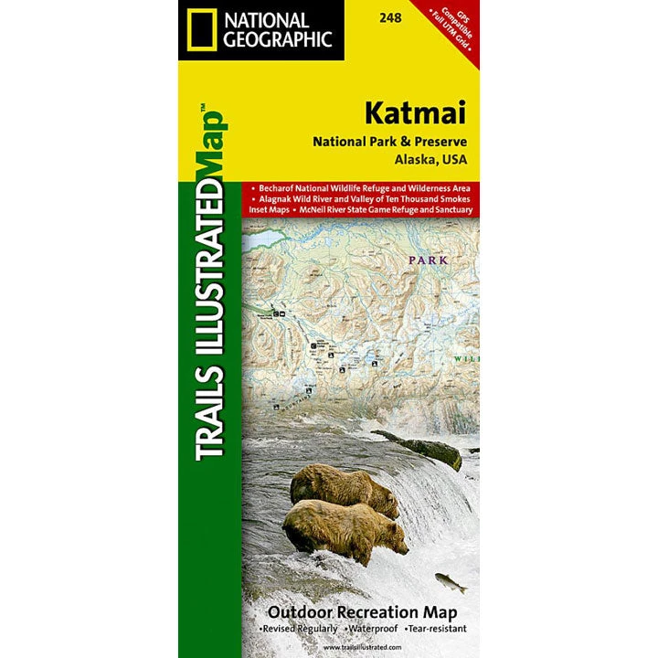 National Geographic 248 Katmai National Park Map Alaska Gear 1 National Geographic 248 Katmai National Park Map Alaska Gear