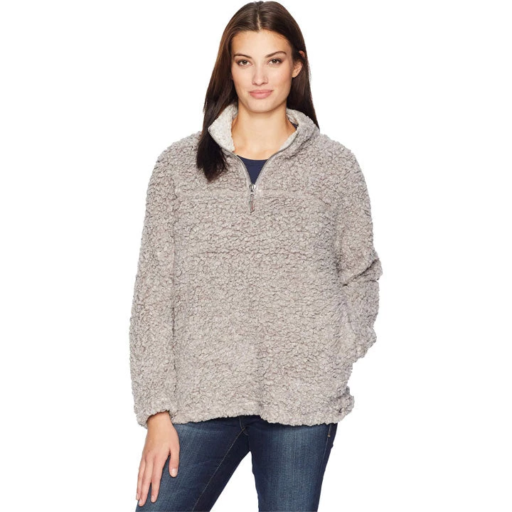 Dylan By True Grit Dylan Soft Shearling Tipped Pile 1/4 Zip Stadium Pullover Womens Dylan By True Grit Dylan Soft Shearling Tipped Pile 1/4 Zip Stadium Pullover Womens