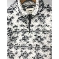 Dylan By True Grit Dylan Patterned Frosty Tipped Pile 1/4 Zip Stadium Pullover Womens
