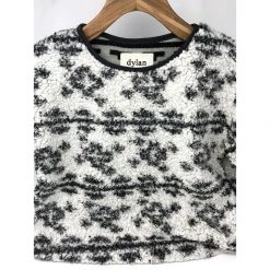 Dylan By True Grit Dylan Patterned Frosty Tipped Pile Drop Shoulder Crew Womens