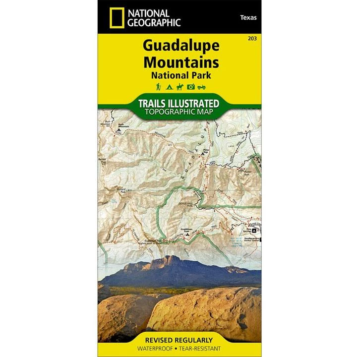 National Geographic 203 Guadalupe Mountains National Park Map Texas 1 National Geographic 203 Guadalupe Mountains National Park Map Texas