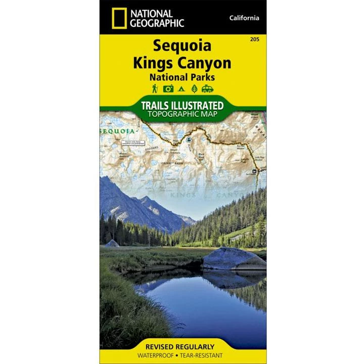 National Geographic 205 Sequoia - Kings Canyon National Park Map California Gear 1 National Geographic 205 Sequoia - Kings Canyon National Park Map California Gear