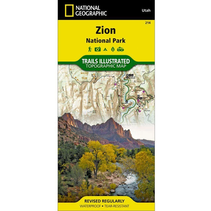 National Geographic 214 Zion National Park Map Utah 1 National Geographic 214 Zion National Park Map Utah