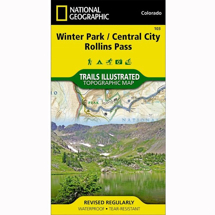National Geographic 103 Winter Park - Central City - Rollins Pass Map Colorado 1 National Geographic 103 Winter Park - Central City - Rollins Pass Map Colorado