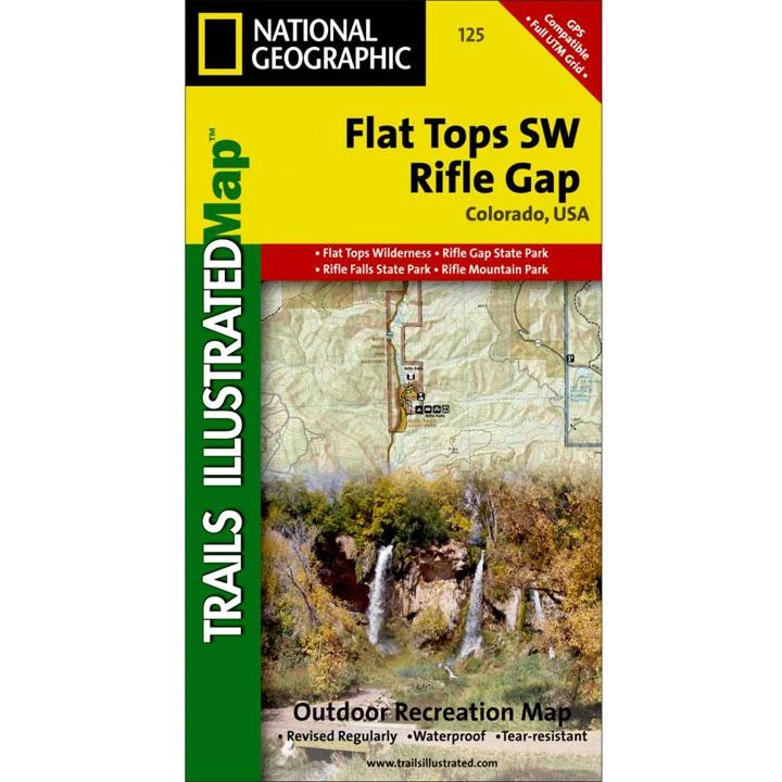 National Geographic 125 Flat Tops SW - Rifle Gap Map Colorado The 10 Essentials 1 National Geographic 125 Flat Tops SW - Rifle Gap Map Colorado The 10 Essentials