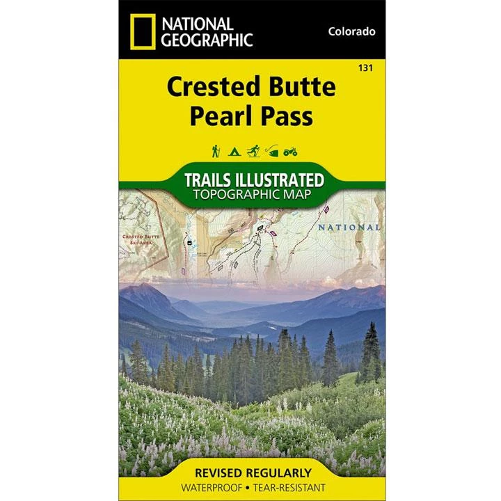 National Geographic 131 Crested Butte - Pearl Map Colorado Gear 1 National Geographic 131 Crested Butte - Pearl Map Colorado Gear