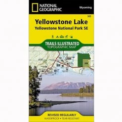 National Geographic Gear 305 SE Yellow - Yellowstone Lake Map Wyoming