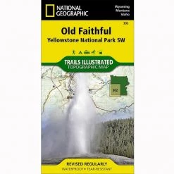 National Geographic Gear 302 SW Yellowstone - Old Faith Map Wyoming Montana Idaho