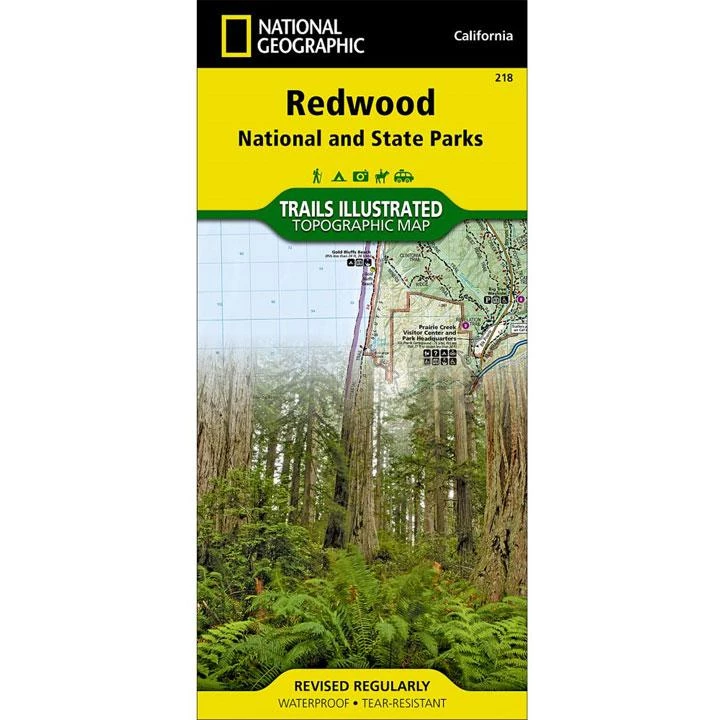 National Geographic 218 Redwood National Park Map 1 National Geographic 218 Redwood National Park Map