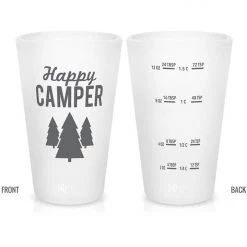 SiliPint Happy Camper 16oz Pint Glass Cups, Bowls, And Plates