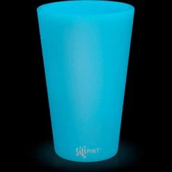Cups, Bowls, And Plates SiliPint Glow-In-The-Dark 16 Ounce Pint Glass