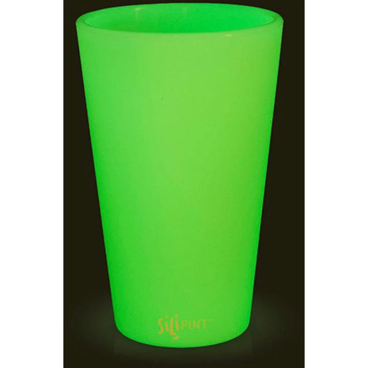 Cups, Bowls, And Plates SiliPint Glow-In-The-Dark 16 Ounce Pint Glass 2 Cups, Bowls, And Plates SiliPint Glow-In-The-Dark 16 Ounce Pint Glass