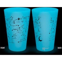 Cups, Bowls, And Plates Silipint Glow O Starry Night Pint Glass