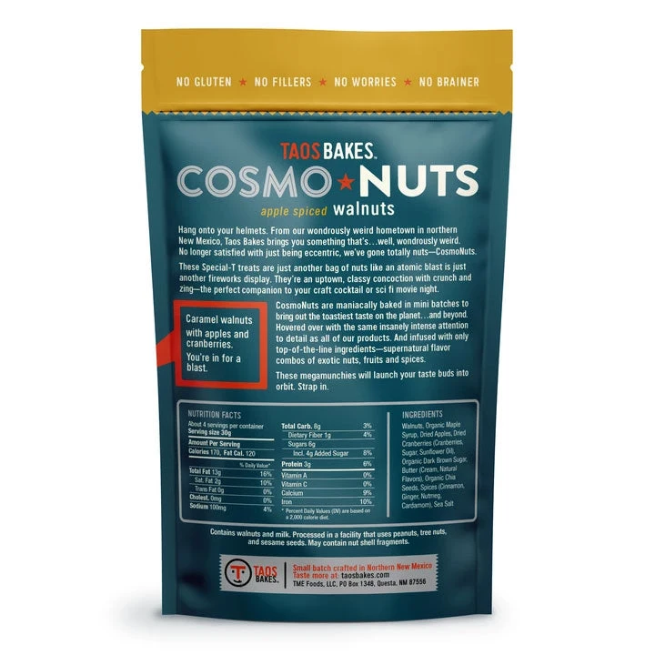 Taos Bakes CosmoNutes Apple Spiced Walnuts 2 Taos Bakes CosmoNutes Apple Spiced Walnuts