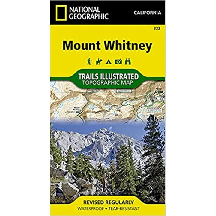 National Geographic 322 Mount Whitney Trail Map Gear 1 National Geographic 322 Mount Whitney Trail Map Gear