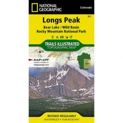 National Geographic Gear 301 Longs Peak Topographic Map- Bear Lake/ Wild Basin Rocky Mountain National Park