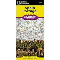 National Geographic Gear 3307 Spain Portugal Adventure Map